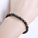 Men's Women Mixed Brown Blue Tiger Eye Sterling Silver Bracelet 925 Spacers Clsap DiyNotion Handmade BR583