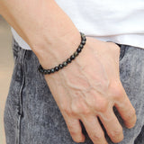 Men's Women Mixed Brown Blue Tiger Eye Sterling Silver Bracelet 925 Spacers Clsap DiyNotion Handmade BR583