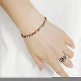 Men's Women Jasper Stone Sterling Silver Bracelet Gemstone 925 Beads Clasp DiyNotion Handmade BR580