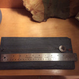 Button Charm Necklace, Vintage Mother of Pearl Buttons, Handmade Terra Cotta Teardrop Charm, 18" Oxidized Sterling Silver Chain, MPN225