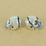925 Sterling Silver Skull  Bead Charm Biker Jewerly WSP363 Wholesale: See Discount Coupons in Item Details