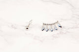 Big Leaf Ear Crawler Set, Silver Ear Climbers, Silver Leaf Ear Crawlers, Ear Climbers