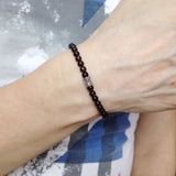 Men's Women Smoky Quartz Sterling Silver Bracelet 925 Bead Clasp DiyNotion Handmade BR591