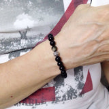 Men's Women Golden Obsidian Bracelet 925 Sterling Silver Bead DiyNotion Handmade BR602