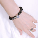 Men's Women Golden Obsidian Bracelet 925 Sterling Silver Bead DiyNotion Handmade BR604