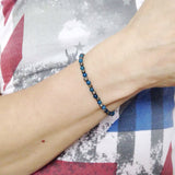 Men's Women Apatite Gold Pyrite Sterling Silver Bracelet Beads Clasp DiyNotion Handmade BR601