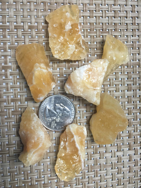 Natural Rough Orange Calcite