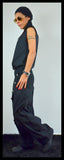 Loose Casual pants /Black Drop Crotch pants /Harem Pants/Extravagant Cotton Black Pants/Maxi pants /Wide leg pants