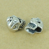 925 Sterling Silver Skull Baby Bead Charm Biker Jewerly WSP374 Wholesale: See Discount Coupons in Item Details