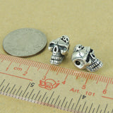 925 Sterling Silver Skull Baby Bead Charm Biker Jewerly WSP374 Wholesale: See Discount Coupons in Item Details