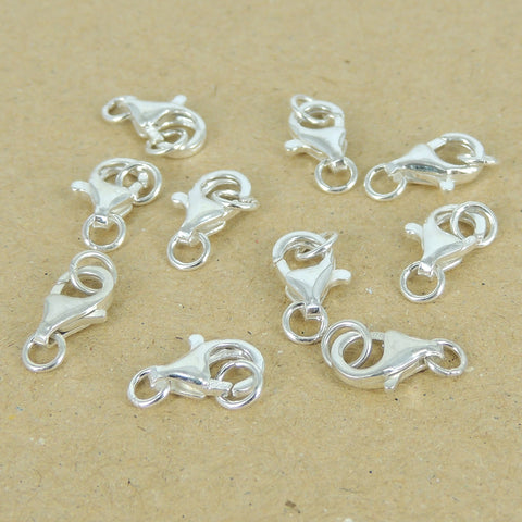 925 Sterling Silver Lobster Clasps Hooks 11x7mm DIY Jewelry Making WSP364 Wholesale: See Discount Coupons in Item Details