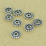 8 PCS 925 Sterling Silver Spacers Vintage DIY Jewelry Making WSP376X8 Wholesale: See Discount Coupons in Item Details