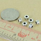 6 Pcs 925 Sterling Silver Bead Buddhism Barrel Jewelry Making WSP379X6 Wholesale: See Discount Coupons in Item Details