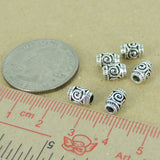 6 Pcs Sterling Silver Beads Barrel Charms Vintage Jewelry Making WSP380X6 Wholesale: See Discount Coupons in Item Details