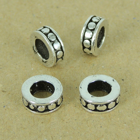 4 PCS Sterling Silver Spacers Vintage Barrel WSP370X4 Wholesale: See Discount Coupons in Item Details