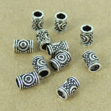 12 PCS 925 Sterling Silver Bead Barrel Vintage DIY Jewelry Making WSP372X12 Wholesale: See Discount Coupons in Item Details