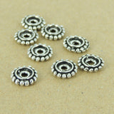 8 PCS 925 Sterling Silver Spacers Vintage DIY Jewelry Making WSP376X8 Wholesale: See Discount Coupons in Item Details