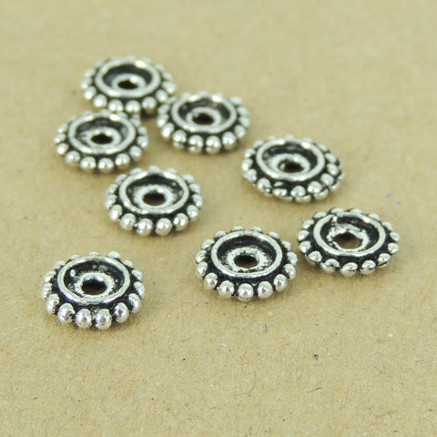 8 PCS 925 Sterling Silver Spacers Vintage DIY Jewelry Making WSP376X8 Wholesale: See Discount Coupons in Item Details