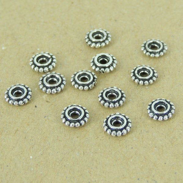 12 Pcs 925 Sterling Silver Spacers Vintage DIY Jewelry Making WSP377X12 Wholesale: See Discount Coupons in Item Details