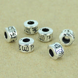 6 Pcs 925 Sterling Silver Bead Buddhism Barrel Jewelry Making WSP379X6 Wholesale: See Discount Coupons in Item Details