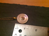 Vintage Mother of Pearl Button Necklace, MOP Layered Button Pendant, Gold Rope Chain, Gold Modernist, Upcycled Button Necklace, MPN136