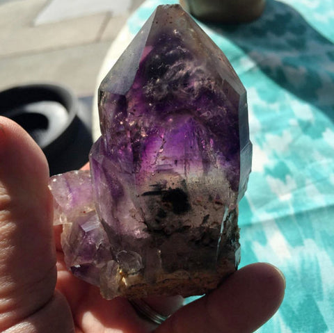 Gorgeous Brandberg Amethyst Chlorite and Hematite Inclusions and Enhydros