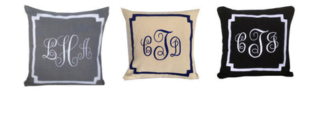 Monogram pillows, Best personalized gifts for her, Monogram Embroidered pillows, Personalized Decorative Pillow cover, Gifts