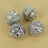 4 PCS 925 Sterling Silver Round Bead Vintage WSP387X4 Wholesale: See Discount Coupons in Item Details