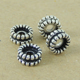 4 PCS 925 Sterling Silver Spacers Vintage WSP390X4 Wholesale: See Discount Coupons in Item Details