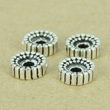 4 PCS 925 Sterling Silver Spacers Vintage WSP393X4 Wholesale: See Discount Coupons in Item Details