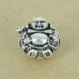 925 Stamp Sterling Silver Buddha Bead Meditation Protection Vintage WSP389 Wholesale: See Discount Coupons in Item Details