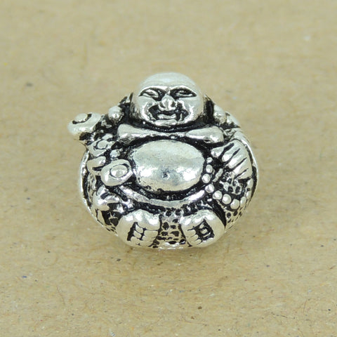 925 Stamp Sterling Silver Buddha Bead Meditation Protection Vintage WSP389 Wholesale: See Discount Coupons in Item Details