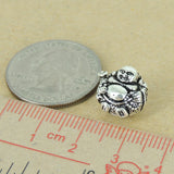 925 Stamp Sterling Silver Buddha Bead Meditation Protection Vintage WSP389 Wholesale: See Discount Coupons in Item Details