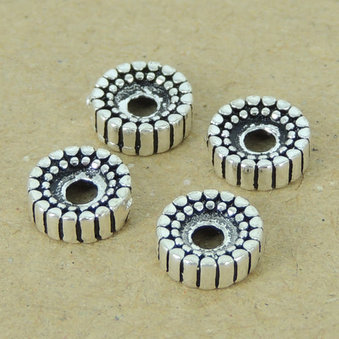 4 PCS 925 Sterling Silver Spacers Vintage WSP393X4 Wholesale: See Discount Coupons in Item Details