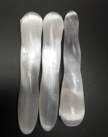 Selenite Twisted Wand
