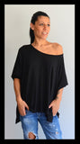 Summer Tunic Top/Loose Tunic /Woman black tunic/Plus size tunic/Black tunic top/Oversized tunic