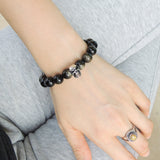 Men's Women Golden Obsidian Bracelet 925 Sterling Silver Bead DiyNotion Handmade BR614