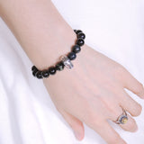 Men's Women Mixed Brown Blue Tiger Eye Bracelet 925 Sterling Silver Ironman Mask DiyNotion Handmade BR609