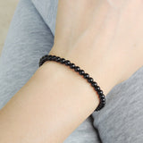 Men's Women Black Onyx 925 Sterling Silver Bracelet Bead Clasp Gemstone DiyNotion Handmade BR617