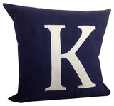 Initial Pillow, Personalized Gifts, Monogram pillows, 22 inches Euro Sham Covers Made to Order 60cmx60cm- Customized Monogram throw pillow-