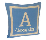30% OFF Nursery decorations for boys, Children Monogram Pillows, Light blue pillows, Boys name pillows, Baby Shower Gift, Mother to be Gifts