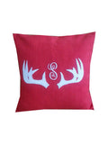 Unusual Birthday gifts for men, Monogram Red Pillows, Red Personalized Sofa Pillows, House Decor, Cabin Decor