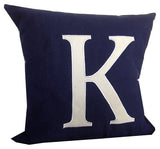 Monogram pillow cover -Navy Blue Monogrammed throw pillow cover -Custom Pillowcase, Bedroom sofa decor,Sweet 16,Accent pillow