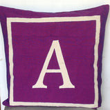 30% OFF Euro Pillows Monogram Personalized monogramed 26 inch purple shams -customized letter cushion cover-floor cushions