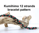 Kumihimo tutorial pattern 12 strands pattern