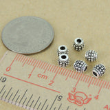 6 PCS 925 Sterling Silver Barrel Beads Vintage WSP406X6 Wholesale: See Discount Coupons in Item Details