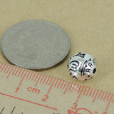 2 PCS 925 Stamp Sterling Silver Buddhism Mantra Bead Protection Vintage Barrel WSP407X2 Wholesale: See Discount Coupons in Item Details