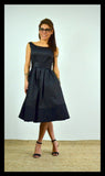 Little black dress/Woman cotton dress/Bride black dress /Princess dress /Prom Dress /Sleeveless dress