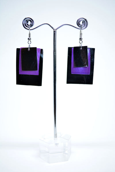 Shell Drop Earrings, Rectangular Sea Shell Earrings, Three Colors Earrings, Ethnic Earrings, Boho Earrings, Gypsy Jewelry, Gift for Women.