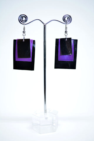 Shell Drop Earrings, Rectangular Sea Shell Earrings, Three Colors Earrings, Ethnic Earrings, Boho Earrings, Gypsy Jewelry, Gift for Women.